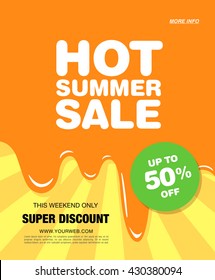 Hot Summer Sale. Melting Ice Cream