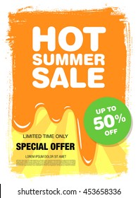 Hot summer sale. Melting ice cream