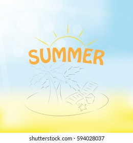 hot summer sale poster vector,summer party background