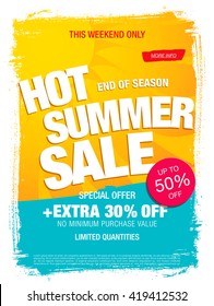 hot summer sale template banner