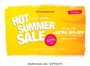 Hot summer sale template banner