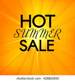 Hot Summer Sale. Vector Summer Background. 