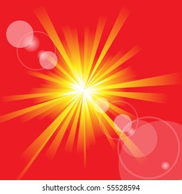 Hot Summer Sun Stock Vector (Royalty Free) 55528594 | Shutterstock