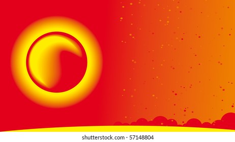 The hot summer sun