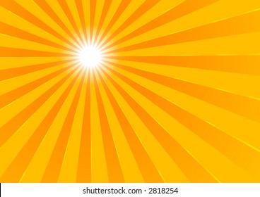 The hot summer sun - background (vector, illustration)