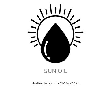 Hot summer sun and a gas pump nozzle symbol illustration create a hot business concept