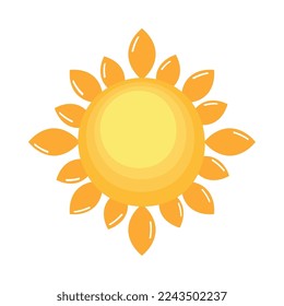 hot summer sun isolated icon