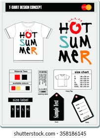 Hot Summer ,  t-shirt design concept.