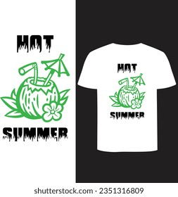 Hot Summer t-shirt simple design and collourfull