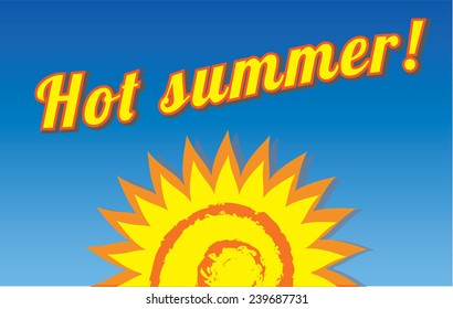 Hot summer vector illustration