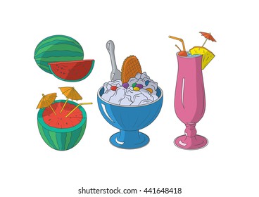 hot summer vector illustration