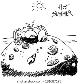 Hot summer. Vector sketch