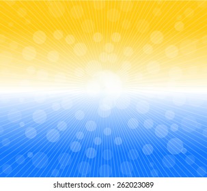 Hot sun lights, abstract summer background 