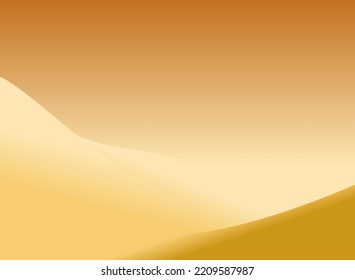 Ilustración del paisaje del desierto brillante por la luz solar caliente 