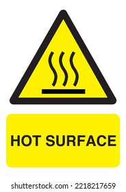 HOT SURFACE CAUTION SAFETY SIGN