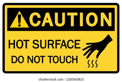 Hot Surface Do Not Touch Sign Stock Vector (Royalty Free) 1320563813 ...