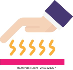 Hot Surface Heat Icon Vector Flat Illustration