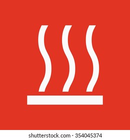 The hot surface icon. Hotly symbol. Flat Vector illustration