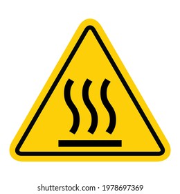 Hot surface icon, safety graphic information symbol, risk notice attention mark, caution vector design .