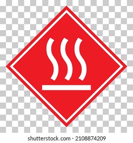 Hot surface icon, safety graphic information symbol, risk notice attention mark, caution vector design .