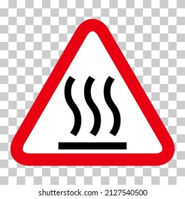 Hot surface icon, safety graphic information symbol, risk notice attention mark, caution vector design .