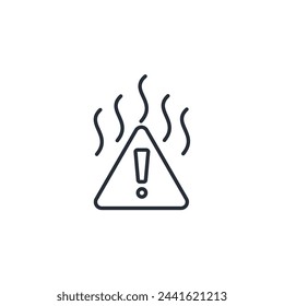 Hot surface icon. vector.Editable stroke.linear style sign for use web design,logo.Symbol illustration.