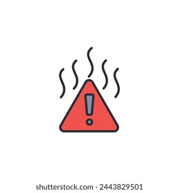 Hot surface icon. vector.Editable stroke.linear style sign for use web design,logo.Symbol illustration.