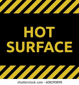 Hot surface sign