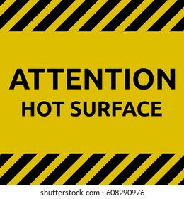Hot surface sign