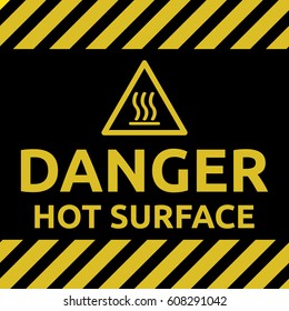 Hot surface sign
