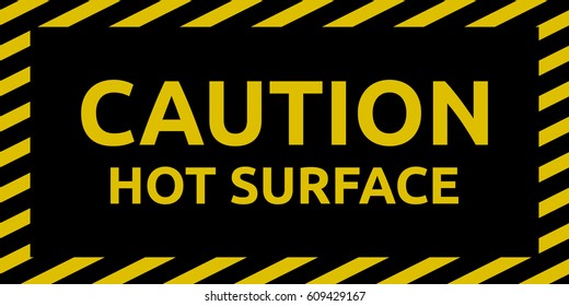 Hot surface sign