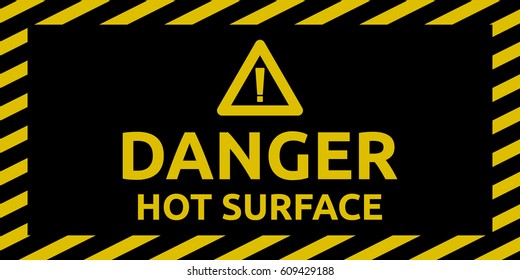 Hot surface sign