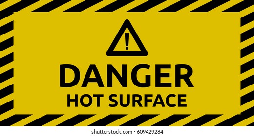 Hot surface sign