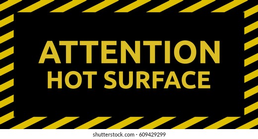 Hot surface sign