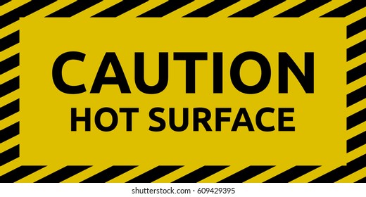 Hot surface sign