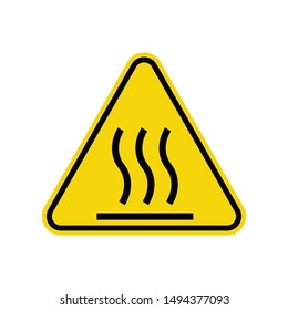 Hot Surface Sign Isolated On White Background. ISO Triangle Warning Symbol Simple, Flat Vector, Icon You Can Use Your Website Design, Mobile App Or Industrial Design. Vector Illustration