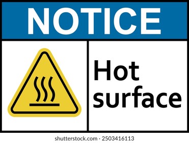 Señal de superficie caliente. Superficies que pueden causar quemaduras al contacto. Advierte a los trabajadores y visitantes que eviten el contacto con superficies calientes. No toque. Alta temperatura de la superficie. No contacte. Precaución, riesgo de quemaduras.