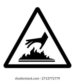 Hot Surface Symbol Sign, Vector Illustration, Isolate On White Background Label.EPS10
