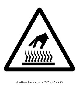 Muestra Caliente Del Símbolo De La Superficie, Ilustración vectorial, Aislada En La Etiqueta Blanca Del Fondo. EPS10