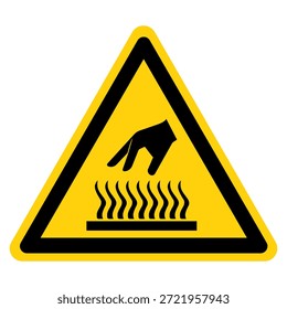 Sinal De Símbolo De Superfície Quente, Ilustração De Vetor, Isolado No Rótulo De Plano De Fundo Branco. EPS10