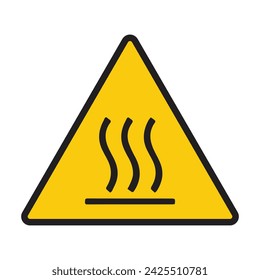 Símbolo de superficie caliente canta vector