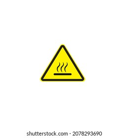 hot surface warning alarming icon vector art.