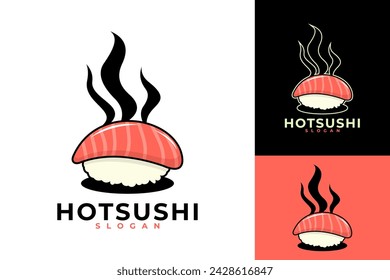 Hot Sushi Japan Food Logo Design