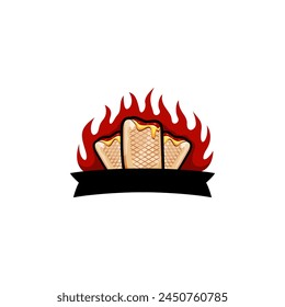 Hot tacos design vector template