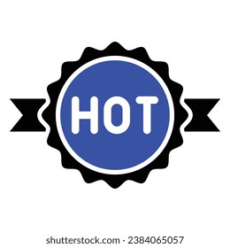 Hot Tag Icon, Vector Graphics
