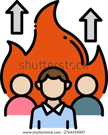 Hot Talent Increase with Flame and Arrows