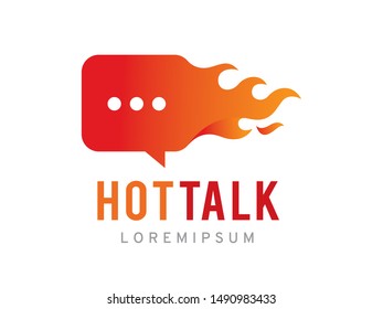 Hot talk logo symbol or icon template