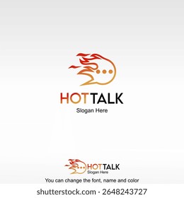 Hot Talk Logo Template Design Vector