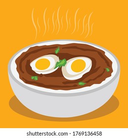 Hot and tasty egg curry served in a bowl