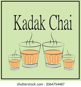 té caliente o chai, ilustración vectorial chai